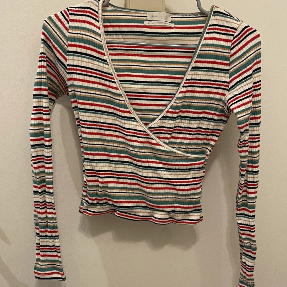 Cropped wrap long sleeve